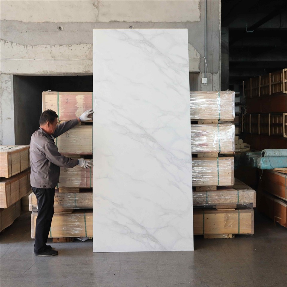 High Glossy PVC Wall Panel Marble factory