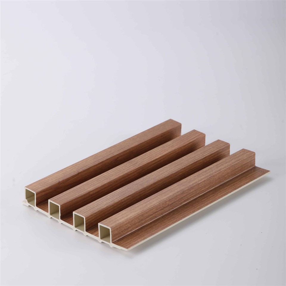 Modern Striped Bamboo Charcoal Fiber WPC Wall Panels high quality